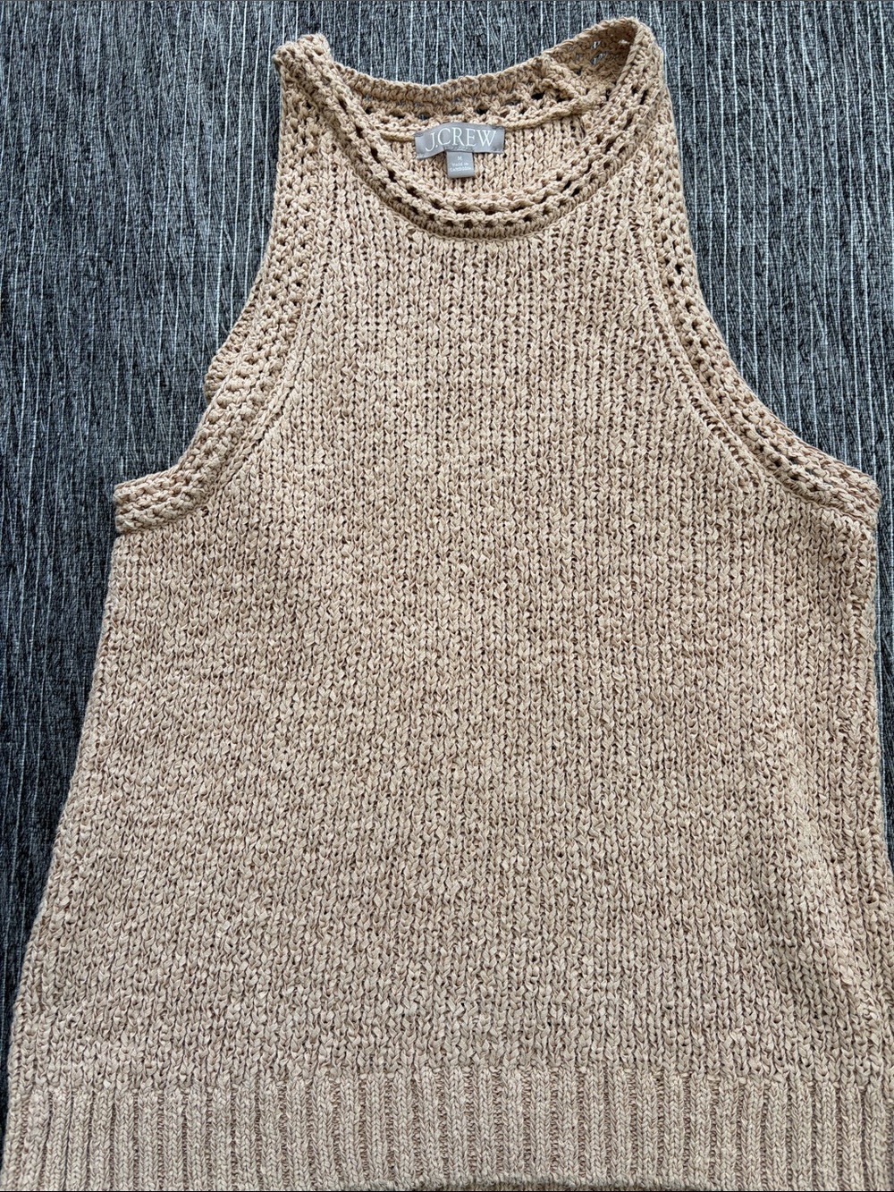 J. Crew Tan Knit Sleeveless Sweater Tank